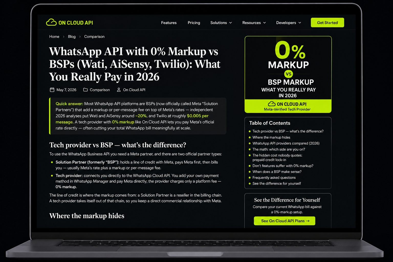WhatsApp API with 0% Markup vs BSPs (Wati, AiSensy, Twilio): What You Really Pay in 2026