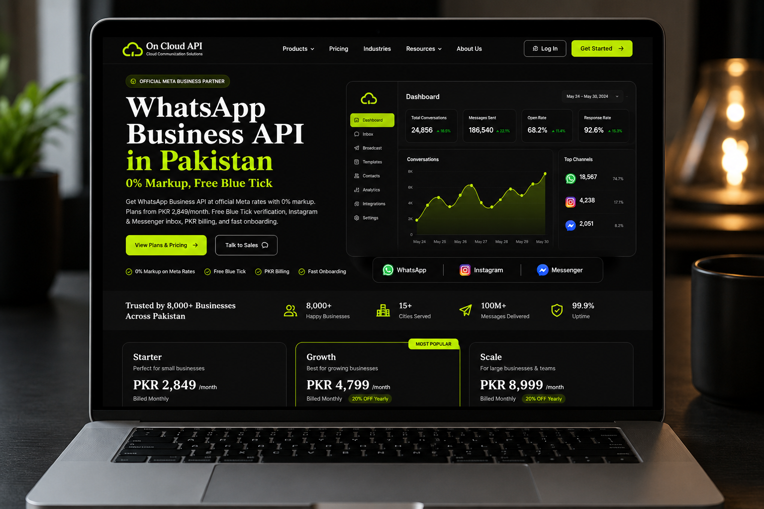 WhatsApp Business API in Pakistan — 0% Markup, Free Blue Tick