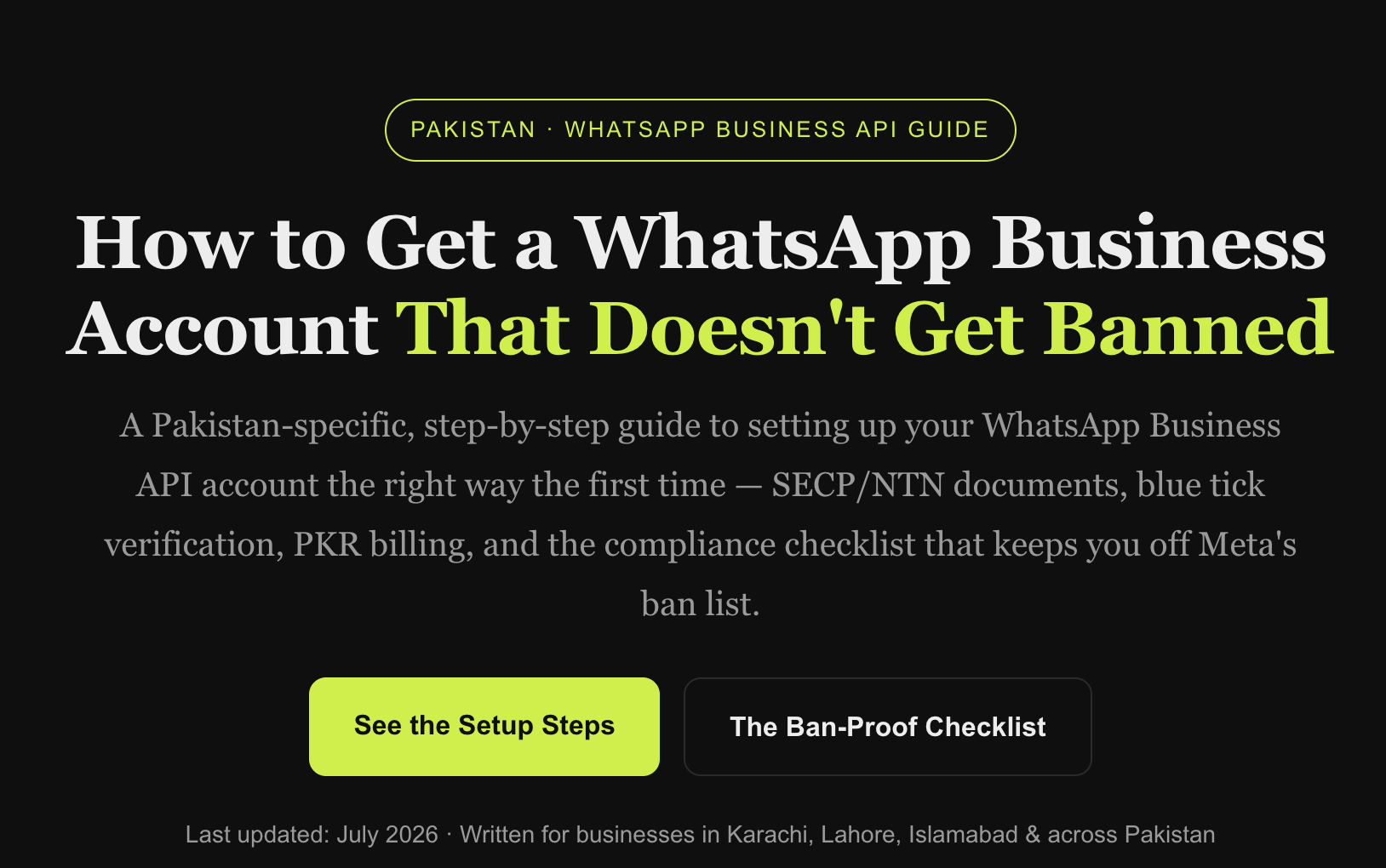 How to Get a WhatsApp Business Account That Doesn't Get Banned
