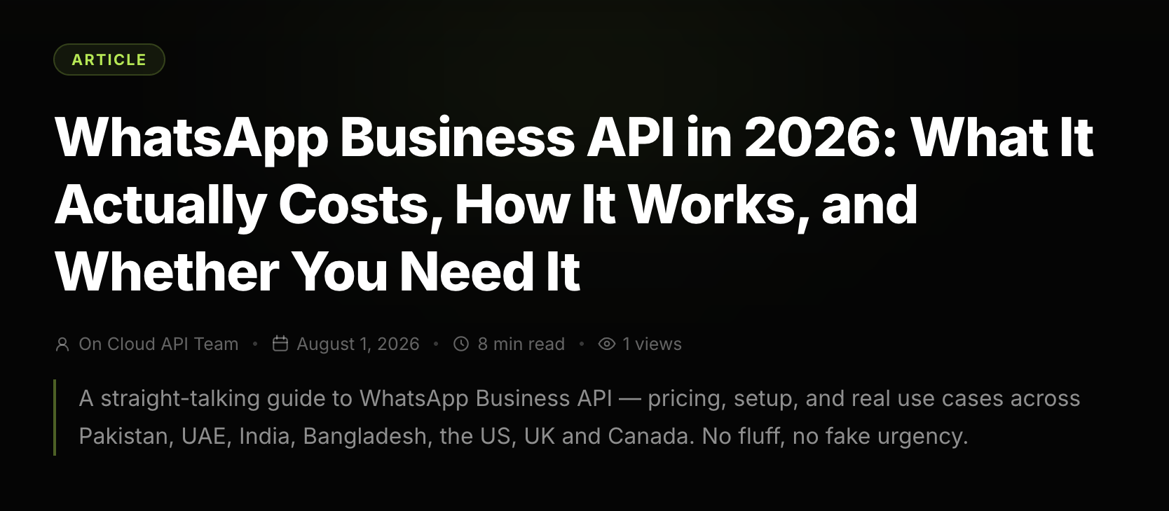 WhatsApp Business API in 2026: What It Actually Costs, How It Works, and Whether You Need It