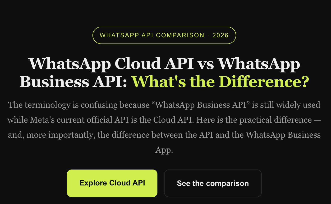 WhatsApp Cloud API vs WhatsApp Business API: What's the Difference?