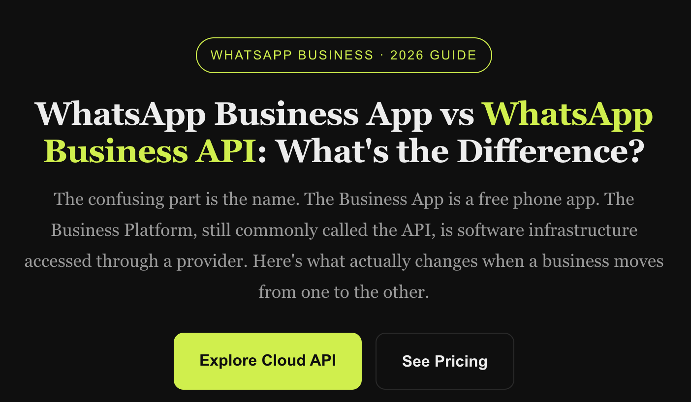 WhatsApp Business App vs WhatsApp Business API: What's the Difference?