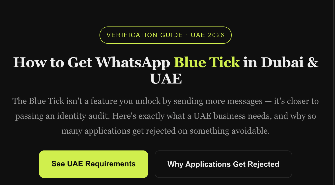 How to Get WhatsApp Blue Tick in Dubai & UAE?