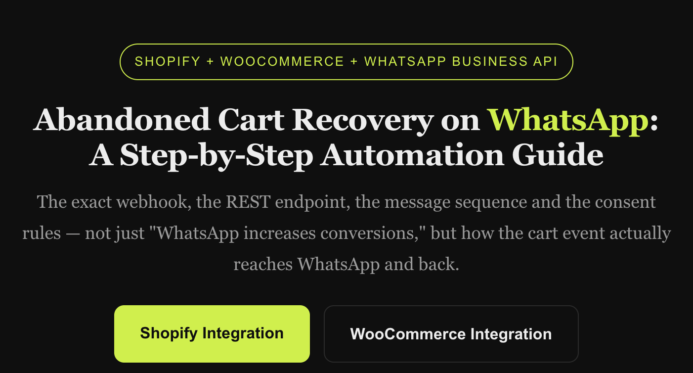 Abandoned Cart Recovery on WhatsApp: A Step-by-Step Automation Guide