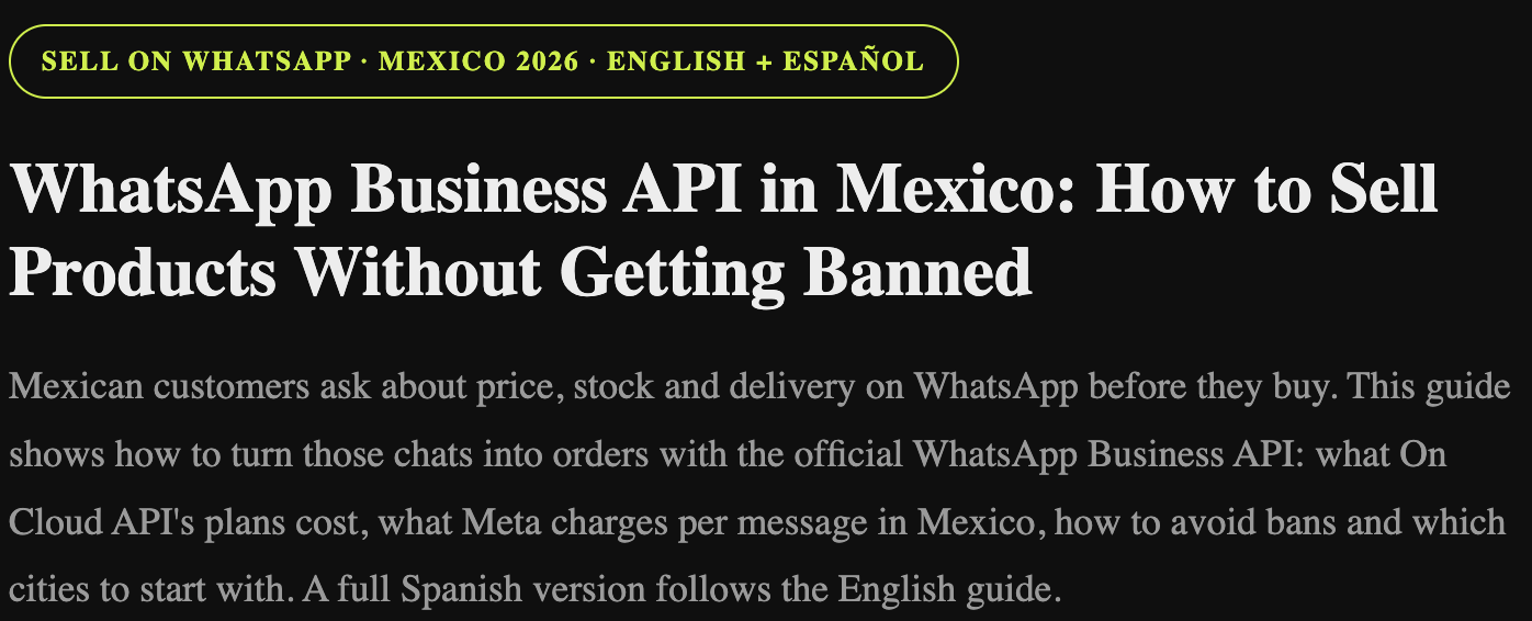 WhatsApp Business API in Mexico: How to Sell Products Without Getting Banned